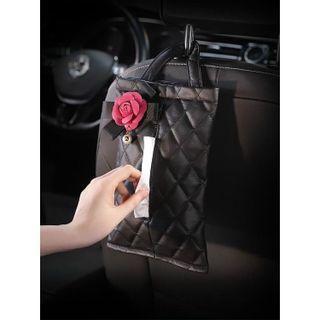Hộp Đựng Khăn Giấy Túi Treo Sau Ghế Xe Hơi Phong Cách Bắc Âu Sang Trọng - túi thắt nơ nữ tính