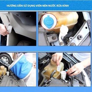 ( Bán Sỉ ) 1 Viên Sủi Rửa Kính Xe Ô Tô - Làm Sạch Kính Xe Hơi (1 Viên = 4L Nước)