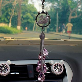 Khánh treo ô tô - Khánh thiên nga dây đuôi giọt nước sang trọng tăng nước hoa đi kèm