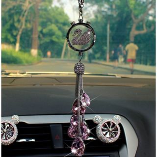 Khánh treo ô tô - Khánh thiên nga dây đuôi giọt nước sang trọng tăng nước hoa đi kèm