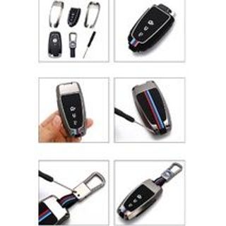 Ốp khóa kim loại - Vỏ bọc chìa smartkey ô tô Ford Everest Ranger Wildtrak , Raptor - loại 2,3,4 nút bấm thông minh