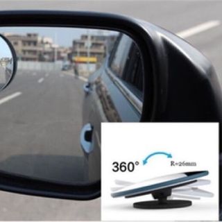 Bộ 2 gương cầu lồi xoay 360 độ ( không viền hàng đẹp ) - Hộp đỏ