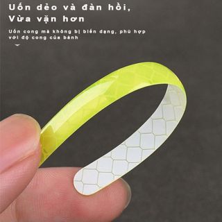 Bộ 20 miếng dán phản quang, phát sáng SPORTS trang trí vành bánh xe màu xanh lá cây cho ô tô, xe máy, xe đạp