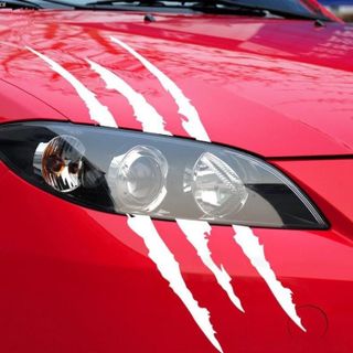 Tem Decal Mí Mắt hình vết Xước 3 miếng Trang Trí Ô Tôlạ mắt