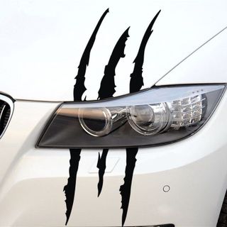 Tem Decal Mí Mắt hình vết Xước 3 miếng Trang Trí Ô Tôlạ mắt