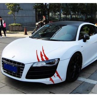 Tem Decal Mí Mắt hình vết Xước 3 miếng Trang Trí Ô Tôlạ mắt