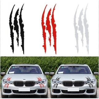 Tem Decal Mí Mắt hình vết Xước 3 miếng Trang Trí Ô Tôlạ mắt