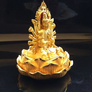 (Tượng Phong thủy) Nước hoa Phật bà Quan Âm nghìn mắt nghìn tay, để ô tô, bàn làm việc