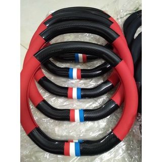 Vỏ bọc vô lăng xe hơi Peugeot 40 loại carbon d cut 2 đầu có lỗ thông hơi thoáng khí cao cấp