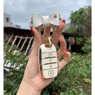 Ốp khóa KIA SELTOS, SONET - loại 4 nút thông minh - ốp mạ TPU mới nhất năm 2022 cao cấp sang trọng