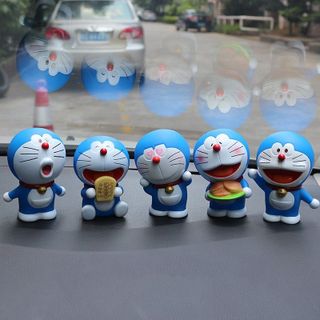 Mô hình mèo ú Doraemon đa sắc thái trang trí nhà cửa, bàn làm việc, bàn học, tủ sách, taplo ô tô, quà tặng móc khóa