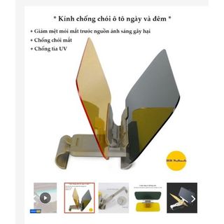 Bộ gương kính lọc chống chói cho ô tô ngày và đêm cao cấp loại 1 - kính chống loá xe hơi