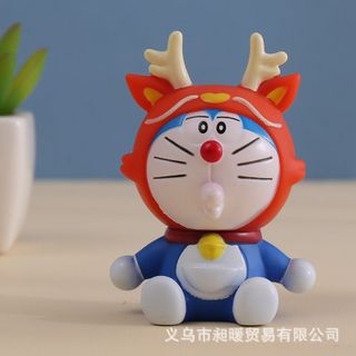 Mô hình mèo ú Doraemon đa sắc thái trang trí nhà cửa, bàn làm việc, bàn học, tủ sách, taplo ô tô, quà tặng móc khóa