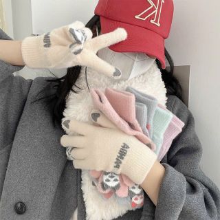 Găng tay len dệt kim mềm mại cho nữ