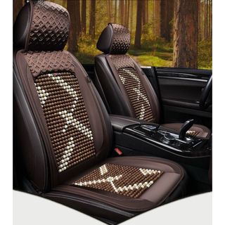 Lót ghế tựa lưng hạt gỗ hoa văn, chống nóng massage Hàng Xịncao cấp cho văn phòng và ô tô, xe hơi, xe khách, xe tải