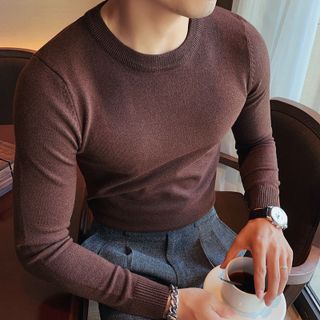 Áo len nam cổ tròn giá thanh lý, len visco xịn mềm đẹp -tronvisco