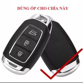 Ốp chìa khóa hợp kim cao cấp dùng cho Accent (đời 2018-2020) Kona (loại 3 nút bấm)