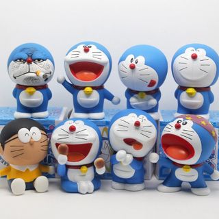 Mô hình mèo ú Doraemon đa sắc thái trang trí nhà cửa, bàn làm việc, bàn học, tủ sách, taplo ô tô, quà tặng móc khóa giá sỉ