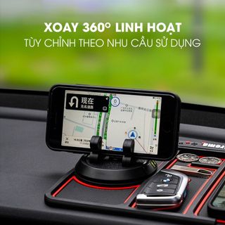 Thảm AROMA 4in1 chống trượt đặt taplo có nước hoa sáp thơm tặng kèm bảng số - giá đỡ điện thoại xoay 360 độ