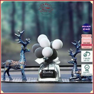 Set 2 con tuần lộc phong thủy dùng trang trí thảm táp lô xe hơi sang trọng - Bộ 2 Chú Hươu vạn dặm bình an