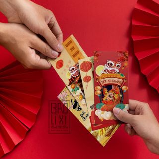 Bao lì xì 2024 - Hàng loại 1 - giấy C150 - Mẫu mới nhất năm 2024
