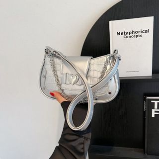 TÚI KẸP NÁCH, ĐEO VAI PHỐI XÍCH KHÓA TIM THỜI TRANG SIÊU HIỆN ĐẠI WH460 - WINNIE HOUSE