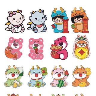 Bao lì xì chibi tết 2024 hình con rồng cute đáng yêu dễ thương giấy cứng hot phản quang lấp lánh cực đẹp hàng mới về sẵn kho sỉ Thanh Thảo
