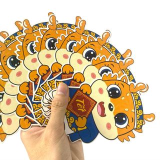 Bao lì xì chibi tết 2024 hình con rồng cute đáng yêu dễ thương giấy cứng hot phản quang lấp lánh cực đẹp hàng mới về sẵn kho sỉ Thanh Thảo