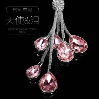 Dây Treo Trang Trí Gương Chiếu Hậu Xe Hơi Hình Thiên Nga Đính Pha Lê Sang Trọng(đuôi giọt nước)