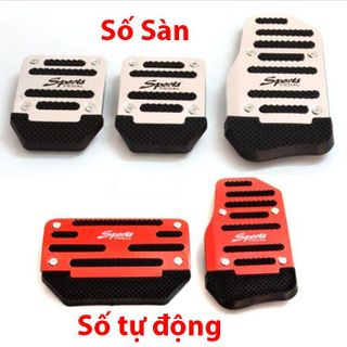 Ốp Bọc Chân Ga Chân Phanh Bản Số Sàn và Bản Số Tự Động Cho Ô Tô Phong Cách Thể Thao (nhiều màu sắc)