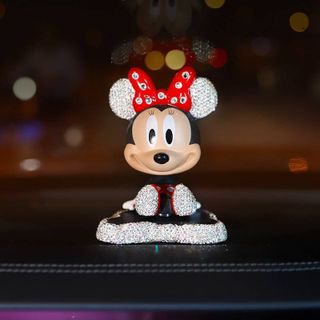 Chuột Mickey Minie Đính Đá Lắc Lư Đầu Dễ Thương Trang Trí Taplo ô tô