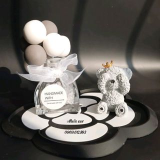 Nhiều mẫu Decor Trang trí taplo ô tô - set gấu dễ thương + bình bóng