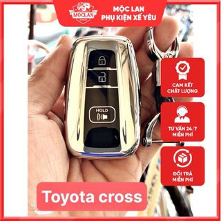 Ốp chìa khóa mạ crom Toyota Cross - Tặng móc khóa thất lạc giá sỉ