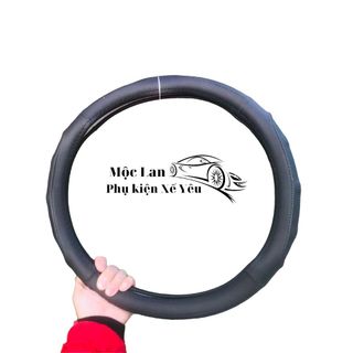Bọc vô lăng ô tô mã 104 - bọc vô lăng da cao cấp kẻ viền nhiều màu bao ôm bao khít vô lăng size 38cm - Moclan_otofun