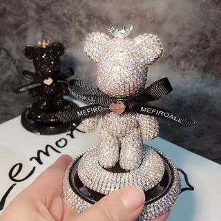 Trang trí taplo ô tô - Gấu Gloomy Bear Đính Đá có chứa sáp thơm Ô Tô (GCD)