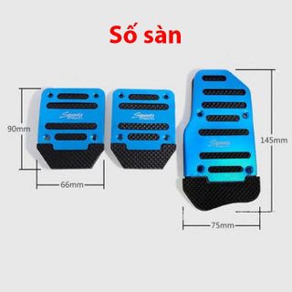 Ốp Bọc Chân Ga Chân Phanh Bản Số Sàn và Bản Số Tự Động Cho Ô Tô Phong Cách Thể Thao (nhiều màu sắc)