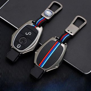 ốp khóa kim loại - xe ô tô Mercedes GLC E-class C-class 180 GLA220 GLC300 GLK của Mercedes-Benz - bảo vệ chìa khóa