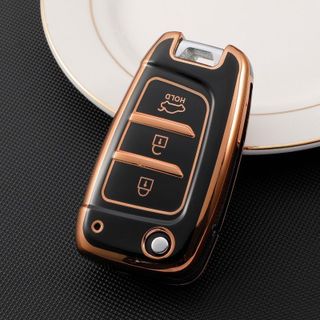 Ốp khoá TPU kèm móc khoá xe ô tô Hyundai accent base số sàn(Bản có chìa) - Mộc Lan Phụ Kiện Xế Yêu