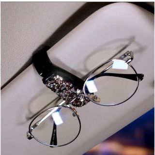 Kẹp cài kính trên xe ô tô chất liệu đính đá cao cấp