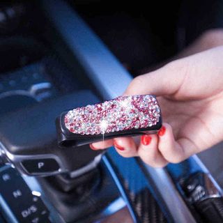 Kẹp cài kính trên xe ô tô chất liệu đính đá cao cấp