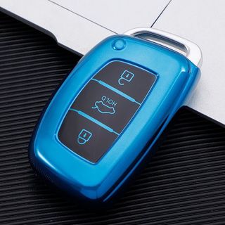 Bao khóa TPU đen viền vàng cho xe Hyundai i10 Elantra Tucson - Chìa thông minh