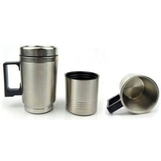 Cốc Heated travel mug đun nước tiện lợi trên ô tô 12V, 24V với thiết kế nhỏ gọn tiện dụng - ấm giữ nhiệt pha cafe