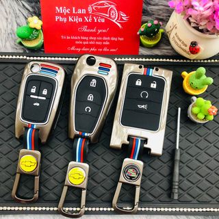 (6 mẫu) Ốp Khoá Kim Loại Bảo Vệ Chìa Khóa Xe Ô Tô Cheverolet Cruze, Colorado chất liệu Hợp Kim Siêu Bền có Phản Quang