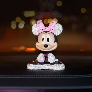 Chuột Mickey Minie Đính Đá Lắc Lư Đầu Dễ Thương Trang Trí Taplo ô tô