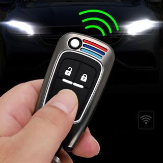 (6 mẫu) Ốp Khoá Kim Loại Bảo Vệ Chìa Khóa Xe Ô Tô Cheverolet Cruze, Colorado chất liệu Hợp Kim Siêu Bền có Phản Quang