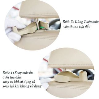 Hộp 2 Móc Treo Đồ, Treo Đồ Sau Ghế Ô Tô, Xe Hơi