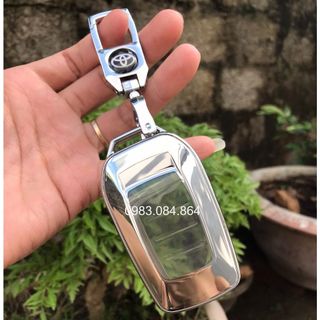 Ốp Chìa Khóa Toyota Fortuner 2021 - HiLux - Ốp Chìa Khoá Ô Tô TPU Mạ Crom ( Tặng Kèm Móc Khóa )