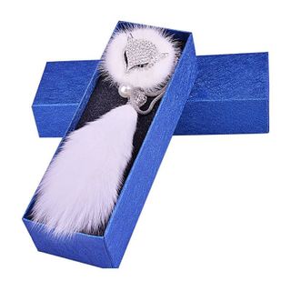 Khánh treo hồ ly đính đá trang trí gương nội thất ô tô - 3 màu