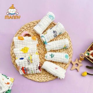 Khăn sữa 6 lớp MANNY- Sét 5 khăn