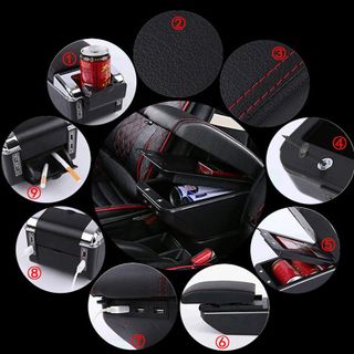 Hộp Tỳ Tay Xe Vios 2014 đến 2021 Mẫu M02,có cổng USB lắp đặt dễ dàng - tỳ tay vios 2020 loại 2 chân cắm cốc